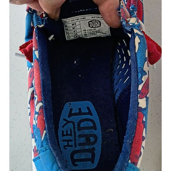 Hey Dude Men’s Fish Camo Slip-On Loafer Shoes Lightweight Casual - 8 - Picture 4 of 9